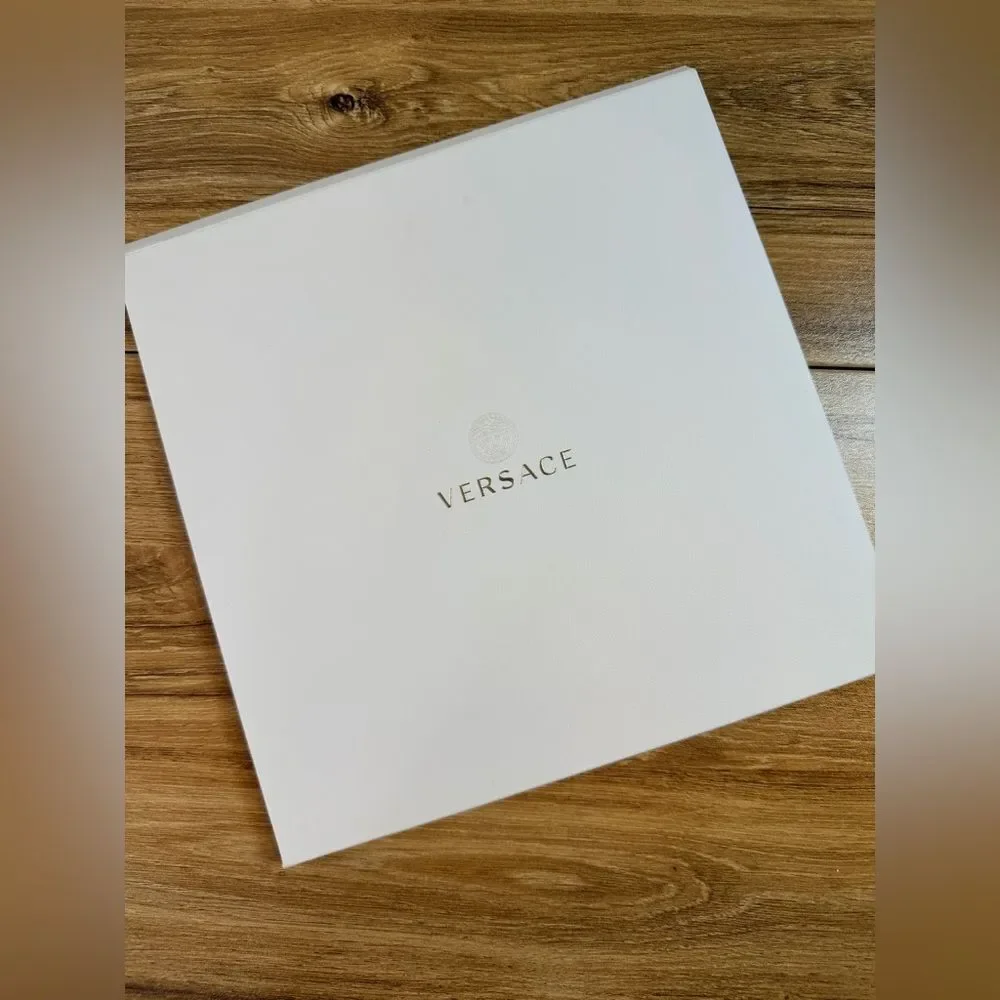 New In Box ✨ VERSACE Pink / Gold Medusa Silk Scarf Twilly